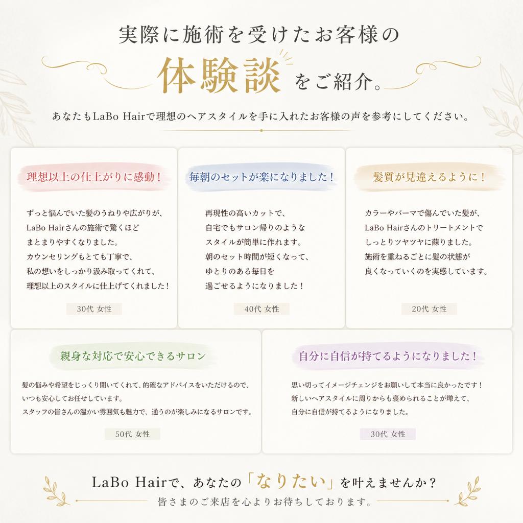 お客様の声を紹介！