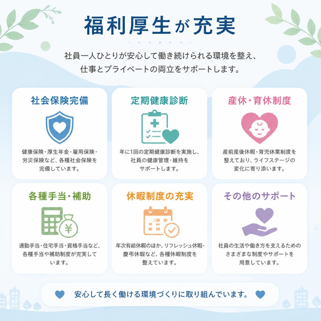 充実の福利厚生