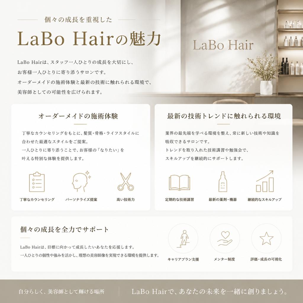 2. LaBo Hairで実現するキャリアアップ